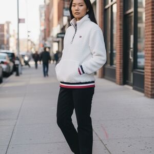 Tommy Hilfiger White Fleece Pullover